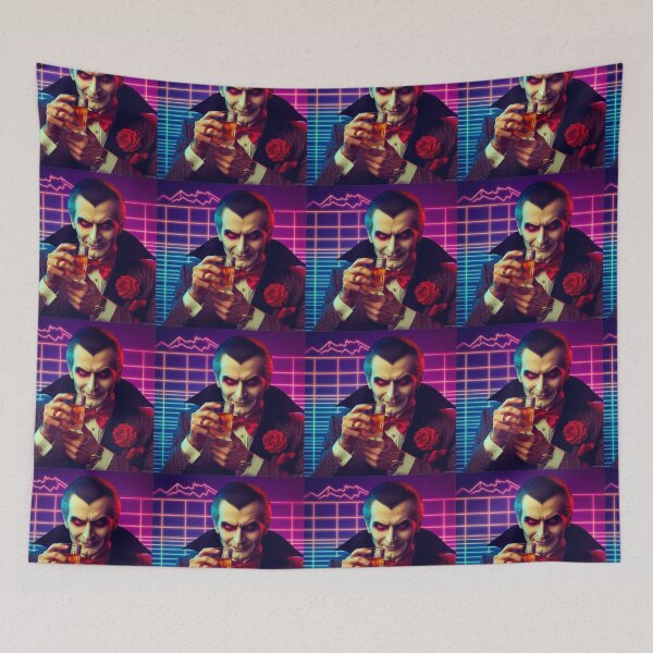 Item preview, 80’s Halloween Synthwave Dapper Vampire designed and sold by BrianSaysDesign.