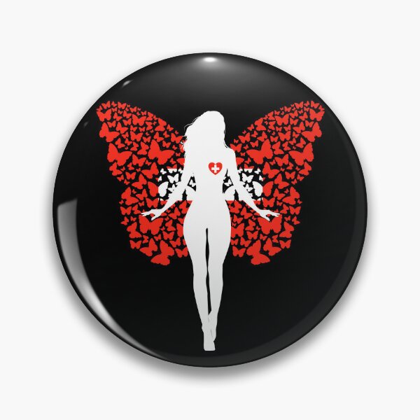 Item preview, Swiss Girl Switzerland Flag Roots Pride Butterfly designed and sold by ZNOVANNA.
