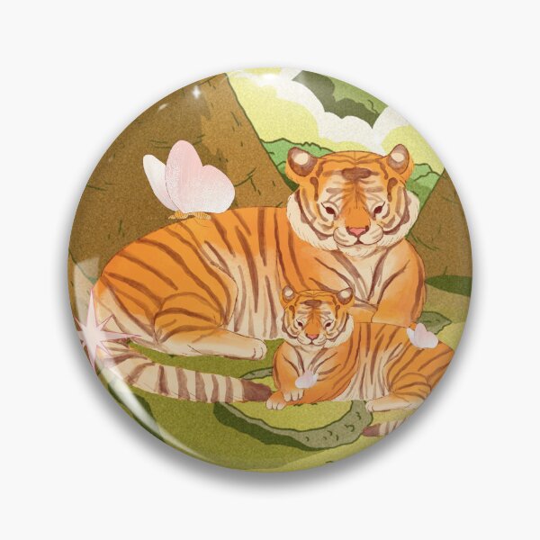 Item preview, Tiger and Tiger Lilies in Forest designed and sold by bowsbotanicals.