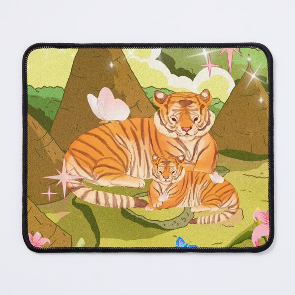 Item preview, Tiger and Tiger Lilies in Forest designed and sold by bowsbotanicals.