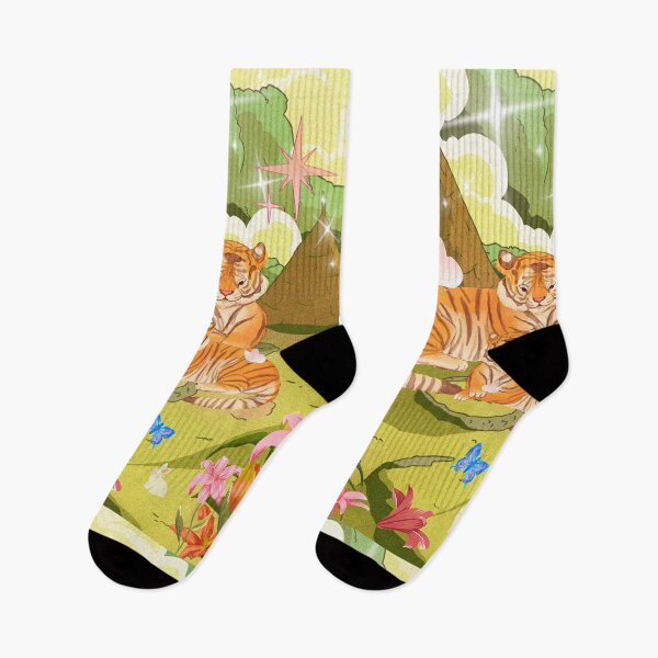 Item preview, Tiger and Tiger Lilies in Forest designed and sold by bowsbotanicals.