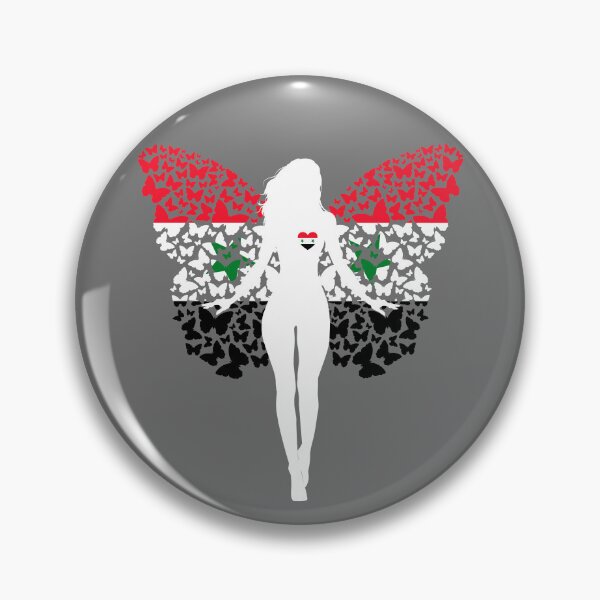 Item preview, Syrian Girl Syria Flag Roots Pride Butterfly designed and sold by ZNOVANNA.