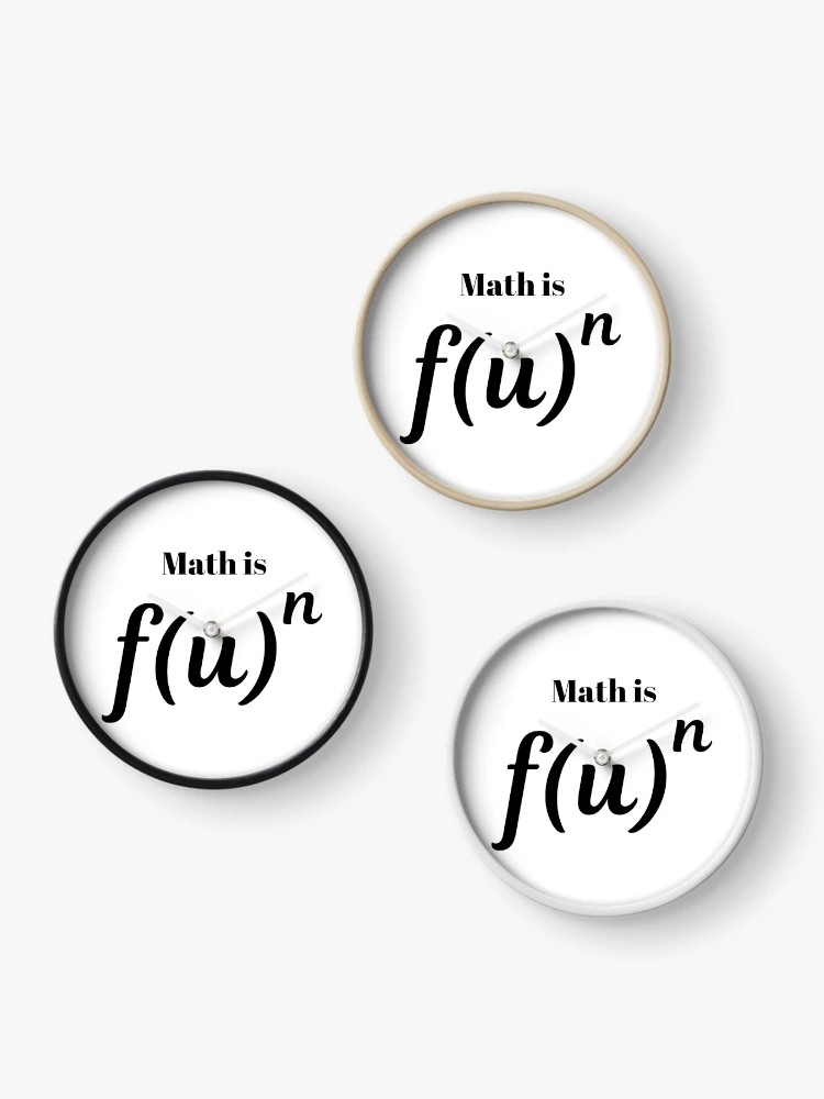 Thumbnail 3 of 4, Clock, Math Is Fun designed and sold by AbstractArray.