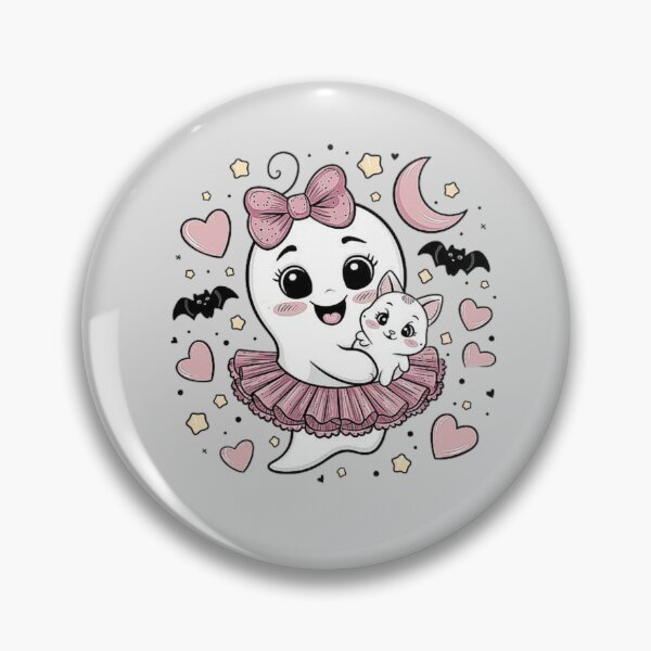 Item preview, Adorable Ghost and Cat Illustration – Kawaii Ghost Art designed and sold by love3617.