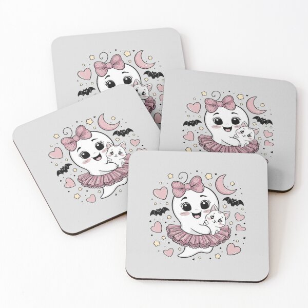 Item preview, Adorable Ghost and Cat Illustration – Kawaii Ghost Art designed and sold by love3617.
