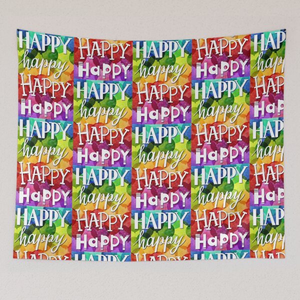 Item preview, Happy, Happy, Happy -colourful pattern  designed and sold by PP-Patterns.