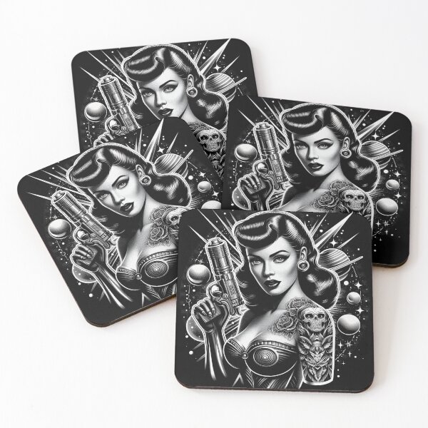 Item preview, Retro SciFi girl designed and sold by PulpVintage.
