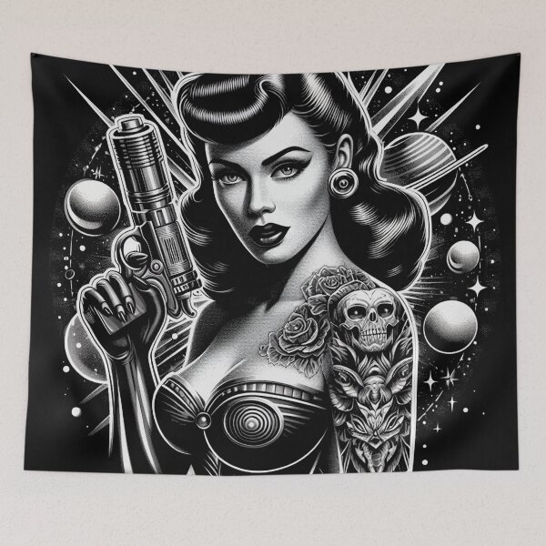 Item preview, Retro SciFi girl designed and sold by PulpVintage.