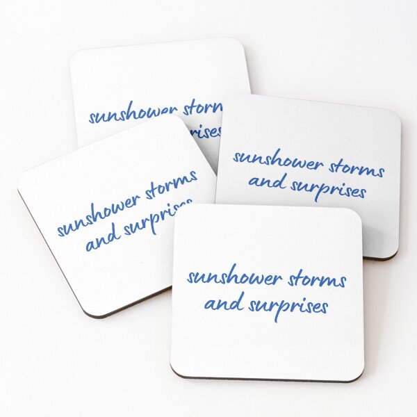 Item preview, Sunshower Storms and Surprises Blue Writing designed and sold by MintMochaMatcha.