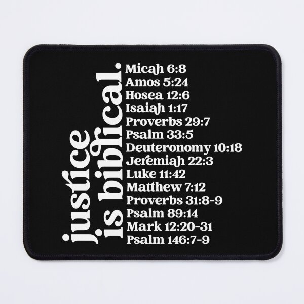 Item preview, Justice is Biblical Verse List – White Text designed and sold by thingularities.