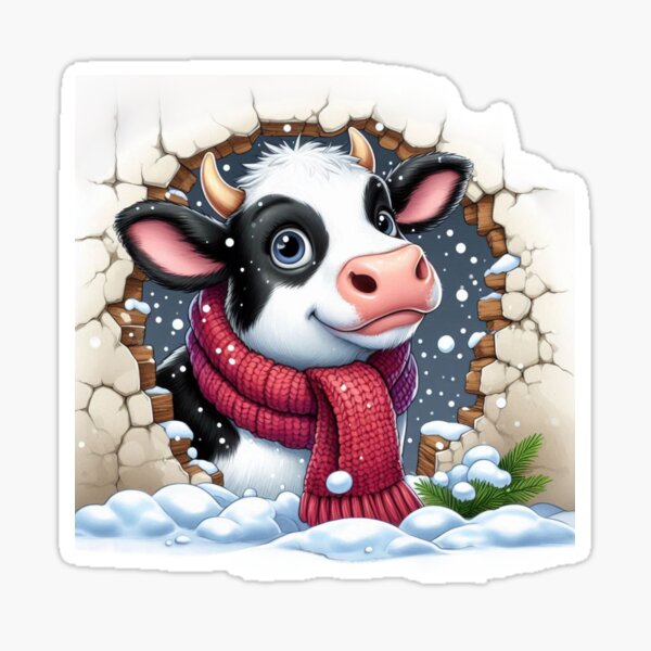 Item preview, Funny Cow,Snowy Hole in A Wall designed and sold by deniz kaya.