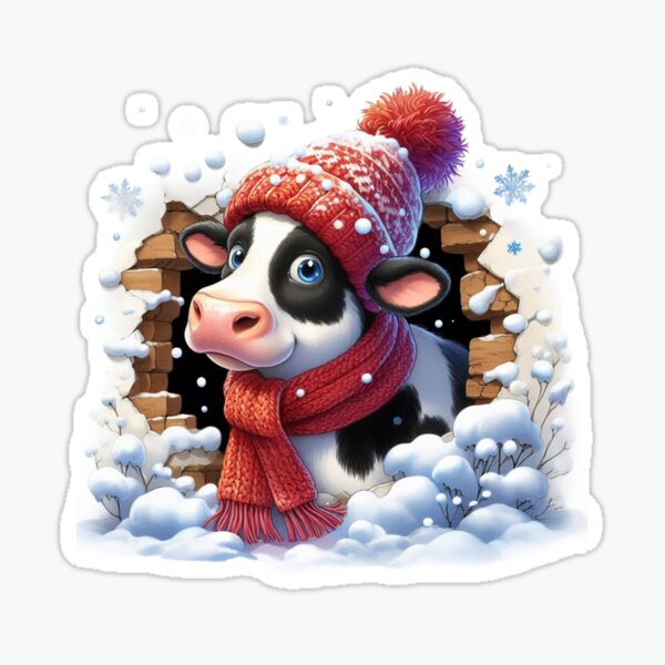 Item preview, Funny Cow,Snowy Hole in A Wall designed and sold by deniz kaya.