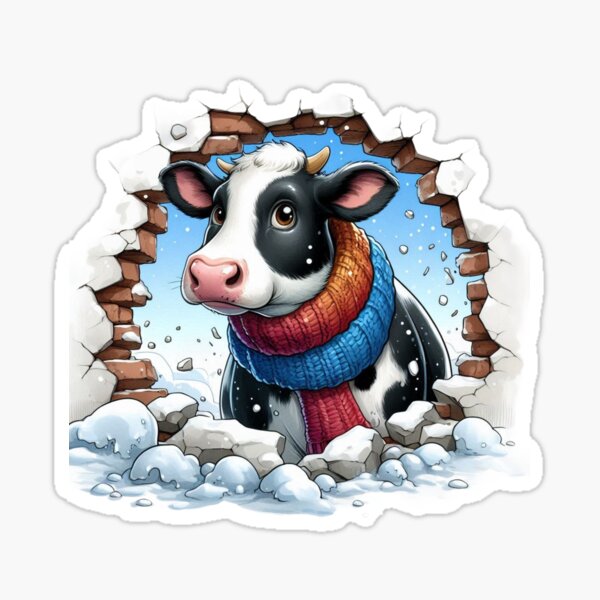 Item preview, Funny Cow,Snowy Hole in A Wall designed and sold by deniz kaya.