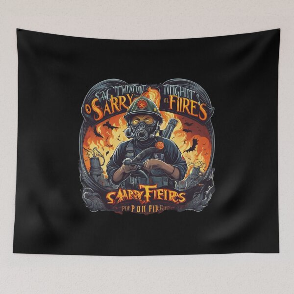 Item preview, Scary firefighter, Halloween firefighter designed and sold by CottonWonders.