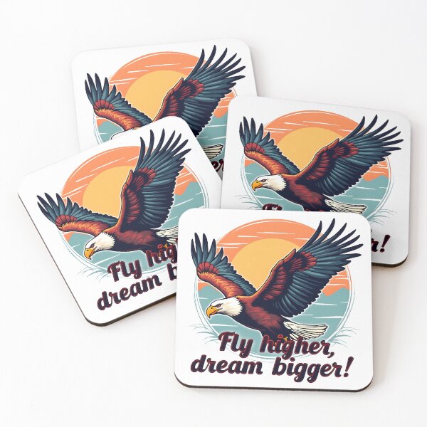 Item preview, Vintage Eagle Fly higher, dream bigger! designed and sold by VelvetClawStudio.