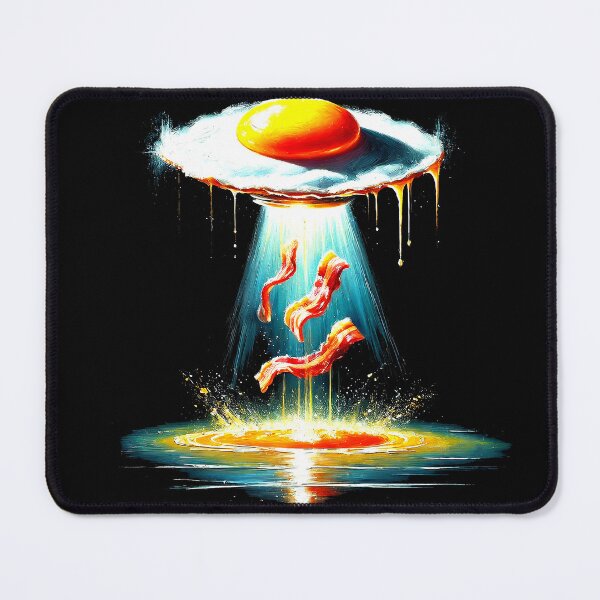 Item preview, Alien Fried Egg Beaming Bacon UFO Funny Design for Home and Professional Chefs designed and sold by Tabu Touch.