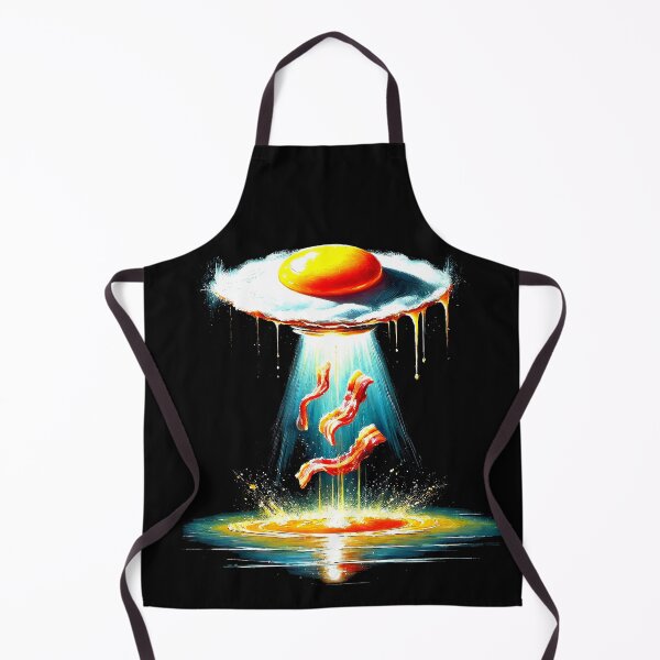 Item preview, Alien Fried Egg Beaming Bacon UFO Funny Design for Home and Professional Chefs designed and sold by Tabu Touch.