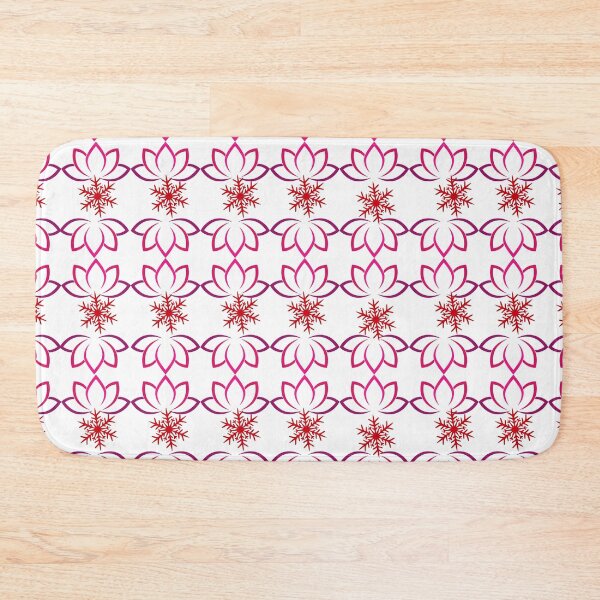 Item preview, Snowflakes and Lotus Flower Yoga Christmas Pattern designed and sold by mamolebo.