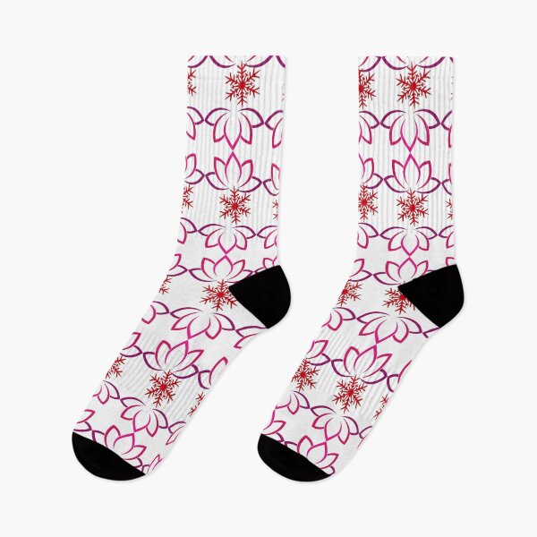 Item preview, Snowflakes and Lotus Flower Yoga Christmas Pattern designed and sold by mamolebo.