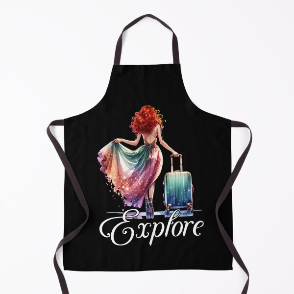 Item preview, Travel and adventure - colorful redhead designed and sold by EvergreenWhimsy.