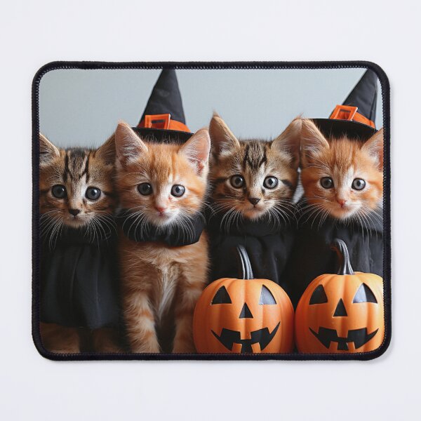 Item preview, Adorable Kittens in Halloween Costumes with Pumpkins designed and sold by Anuka Ganchimeg.