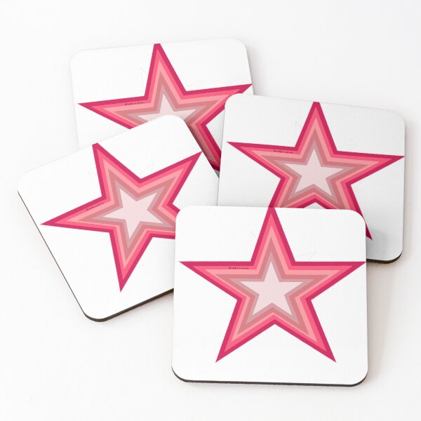 Item preview, Star sticker red and pink and light pink! designed and sold by VerbaOculorum.