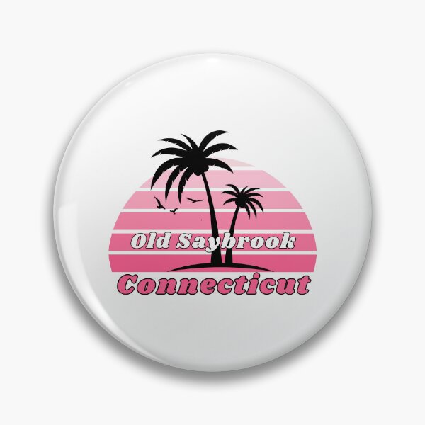 Item preview, Retro Cool Old Saybrook Beach Connecticut Palm Tree at Sunset designed and sold by karmdaf.