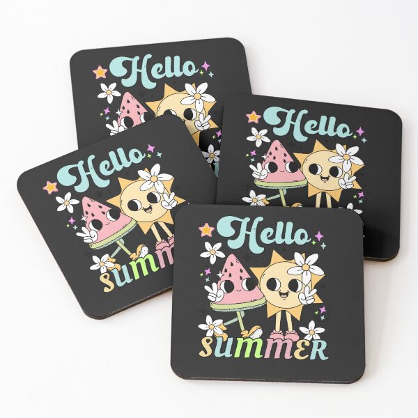 Item preview, Vintage Hello Summer Flower and Watermelon Slice designed and sold by AlienOccupation.