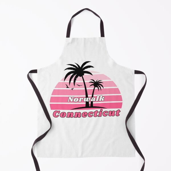 Item preview, Retro Cool Norwalk Beach Connecticut Palm Tree at Sunset designed and sold by karmdaf.