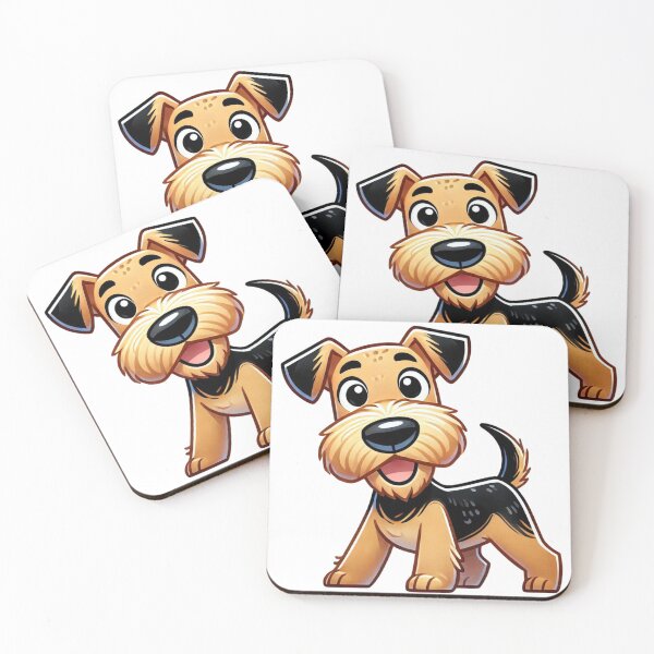 Artikelvorschau, Niedlicher Airedale Terrier-Hund für Airedale Terrier-Liebhaber entworfen und verkauft von NoelaniArt.