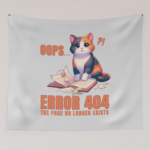 Item preview, ERROR 404 - PAGE NOT FOUND FUNNY CAT QUOTE READER PROGRAMMER designed and sold by NiibDesigns.