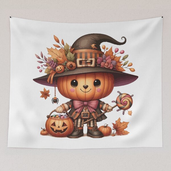 Item preview, Charming Autumn Pumpkin Witch designed and sold by -DEEWOLF-.