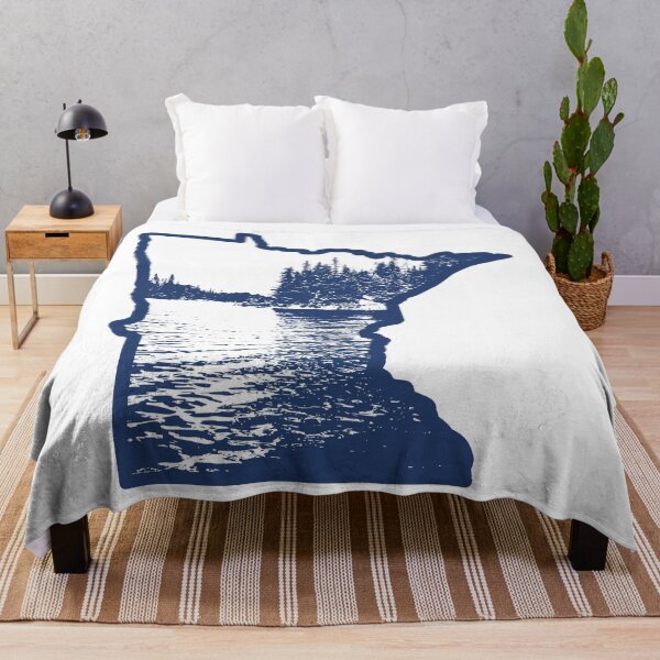 Item preview, Minnesota State Map with Lake View designed and sold by ArtNoveltee.