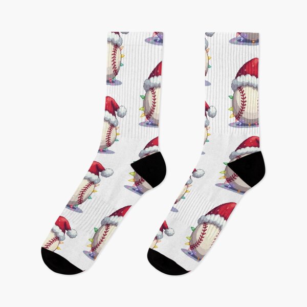 Item preview, Santa Baseball with Christmas Lights pixel art designed and sold by yelasun.