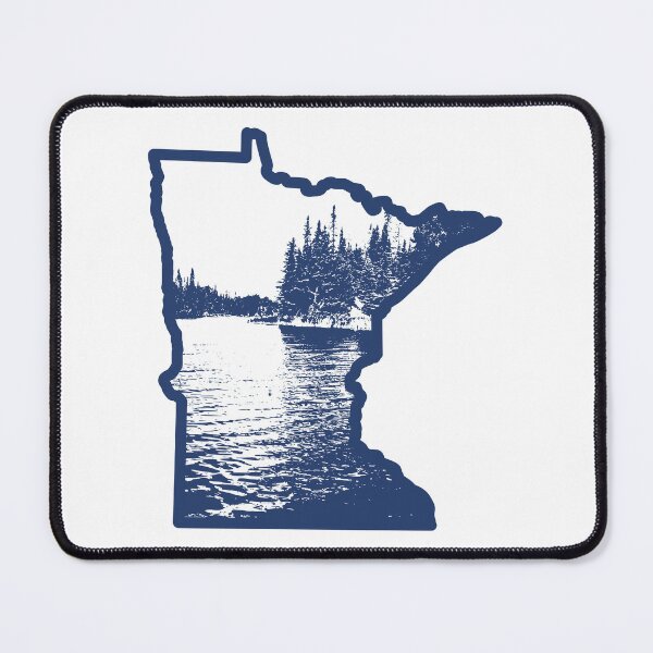 Item preview, Minnesota State Map with Lake View designed and sold by ArtNoveltee.