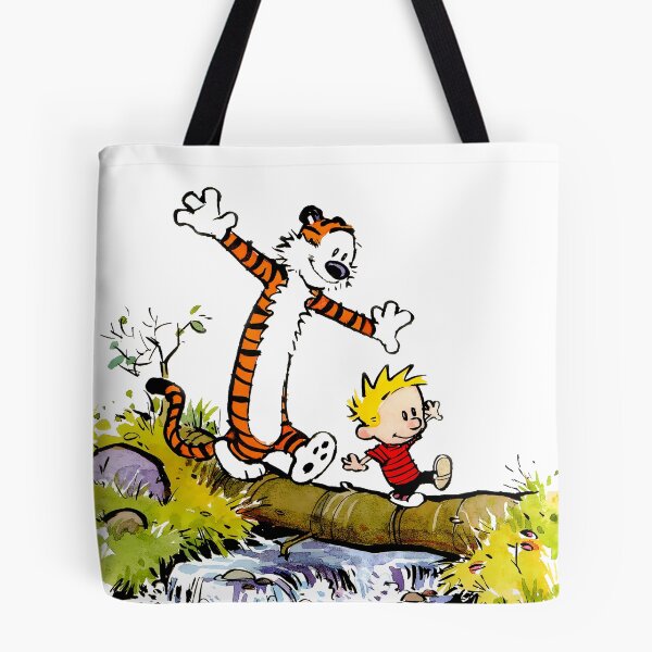 Item preview, Calvin and Hobbs Walking over a River Illustration Art Design HD designed and sold by ppoetdesigns.