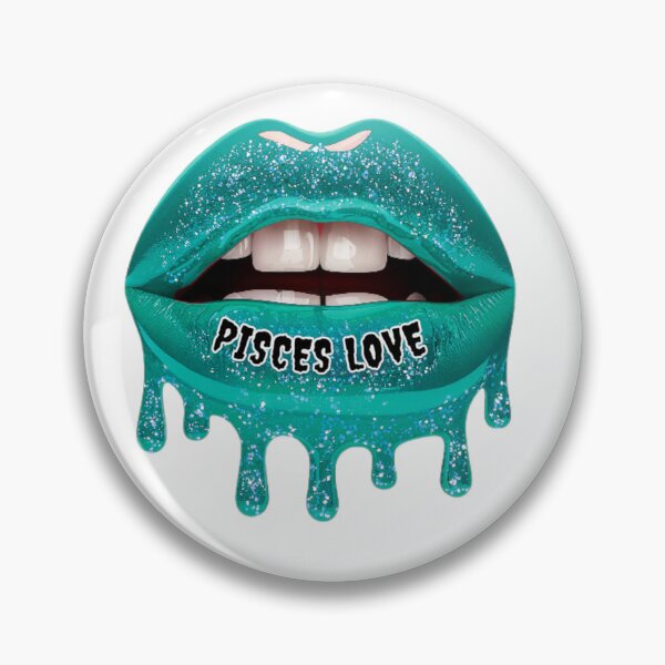 Item preview, PISCES SEASON STICKER BLUE GREEN GLITTER LIPS designed and sold by Arts4U.