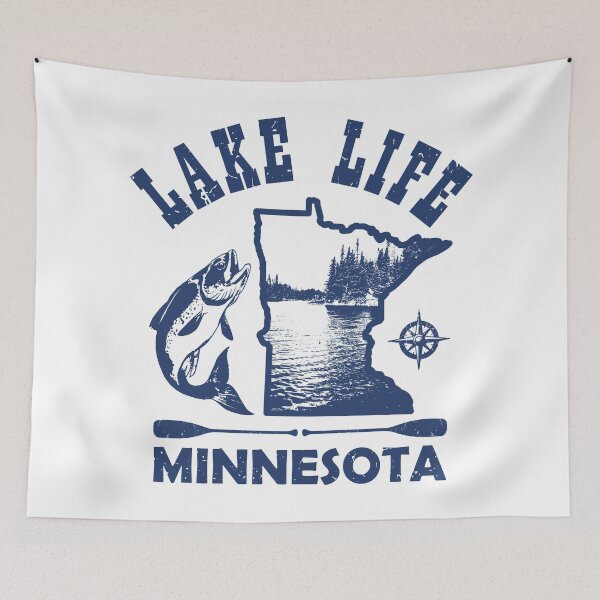 Item preview, Lake Life Minnesota State Map        designed and sold by ArtNoveltee.