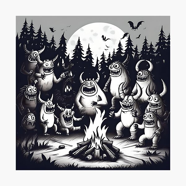 Item preview, Monstrous Midnight Gathering designed and sold by Pandanime.