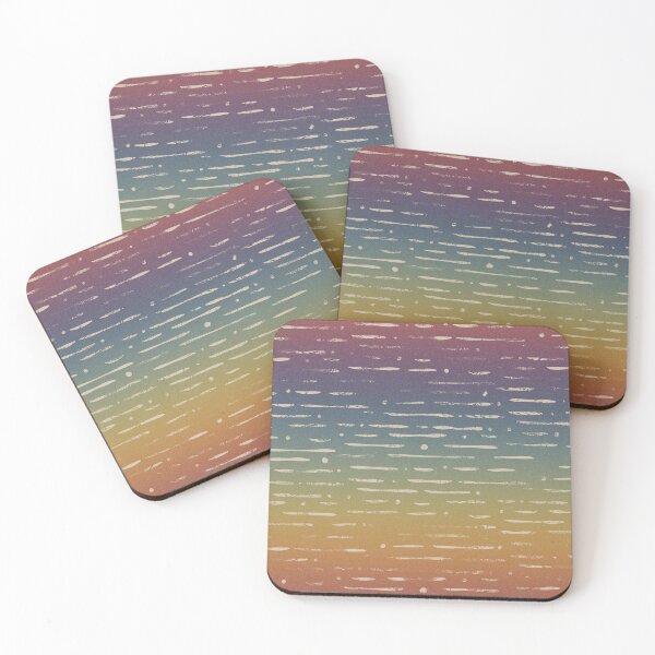 Item preview, Dot-Dash Distressed Pattern - Rainbow Sunset + Dove designed and sold by Irene Estelle.