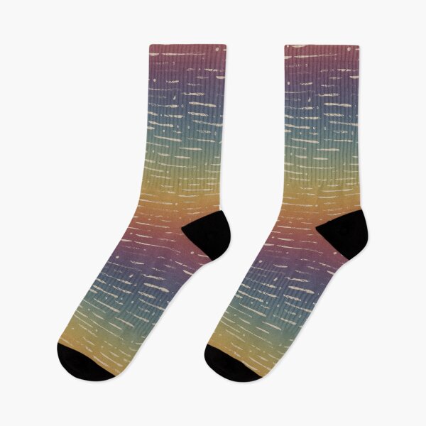 Item preview, Dot-Dash Distressed Pattern - Rainbow Sunset + Dove designed and sold by Irene Estelle.