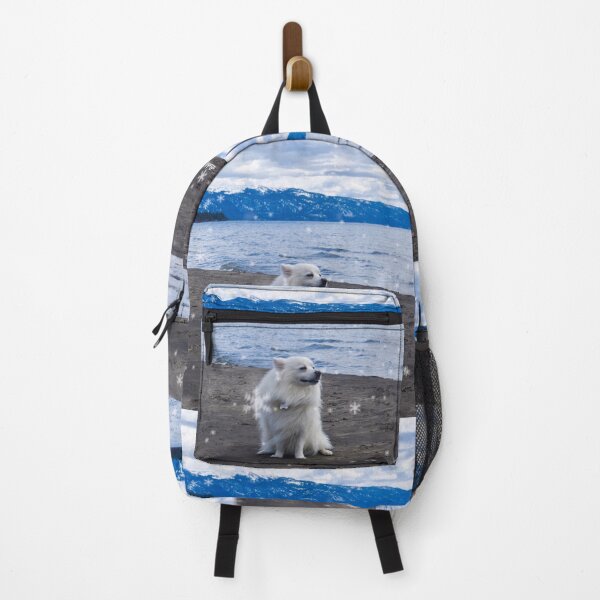 Item preview, Happy White Dog Enjoying Snow at Lake Tahoe Lake designed and sold by Yogibear & Rachelle .