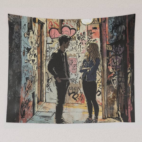 Item preview, Urban Grit: Defiant Duo in the Alleyway designed and sold by oanaunciuleanu.
