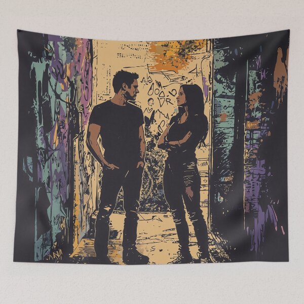 Item preview, Urban Grit: Defiant Duo in the Alleyway designed and sold by oanaunciuleanu.