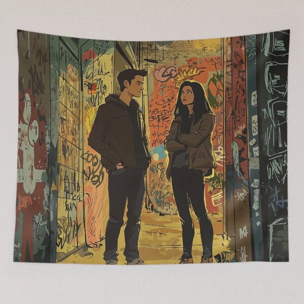 Item preview, Urban Grit: Defiant Duo in the Alleyway designed and sold by oanaunciuleanu.