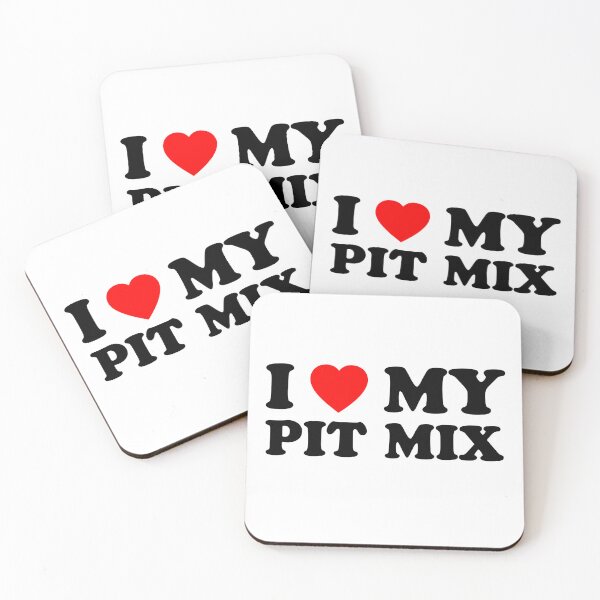 Item preview, I Love My Pit Mix Heart Dog Gift designed and sold by Guarddogdrive.