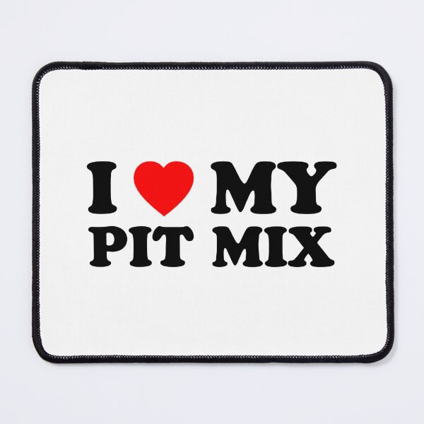 Item preview, I Love My Pit Mix Heart Dog Gift designed and sold by Guarddogdrive.