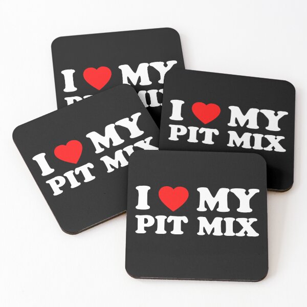 Item preview, I Love My Pit Mix Heart Dog Gift designed and sold by Guarddogdrive.