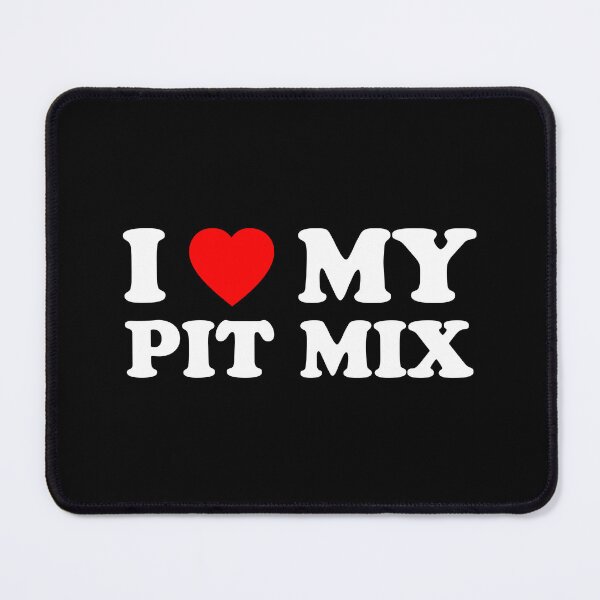 Item preview, I Love My Pit Mix Heart Dog Gift designed and sold by Guarddogdrive.