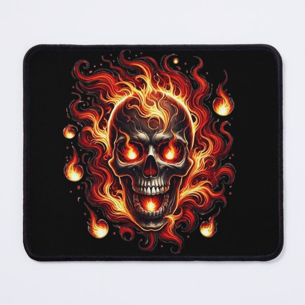 Item preview, Flaming Skull with Red Eyes 6 designed and sold by LaNadaYFundante.